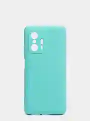 Бирюзовый чехол для Xiaomi 11T 5G с защитой камеры и бархатом внутри