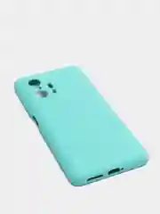 Бирюзовый чехол для Xiaomi 11T 5G с защитой камеры и бархатом внутри