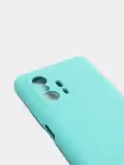 Бирюзовый чехол для Xiaomi 11T 5G с защитой камеры и бархатом внутри