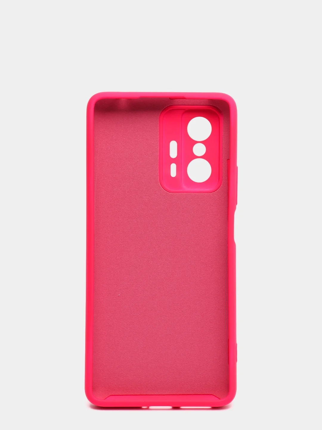 Фуксия чехол для Xiaomi 11T 5G с защитой камеры и бархатом внутри