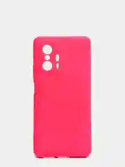 Фуксия чехол для Xiaomi 11T 5G с защитой камеры и бархатом внутри