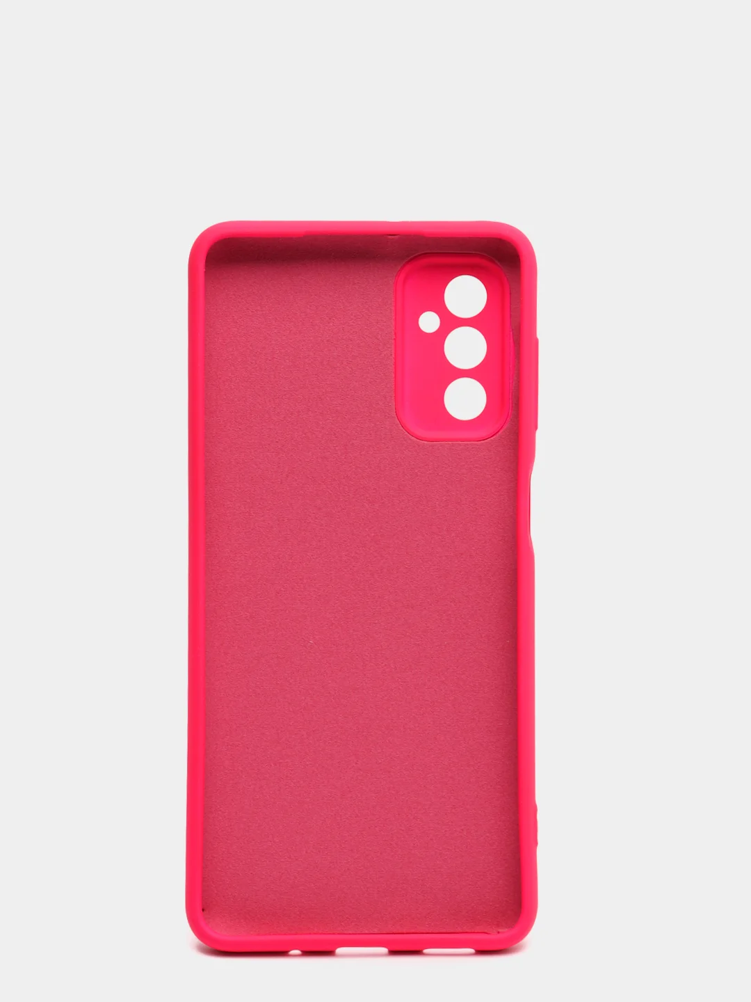 Фуксия чехол Samsung M52 5G с защитой камеры и бархатом внутри