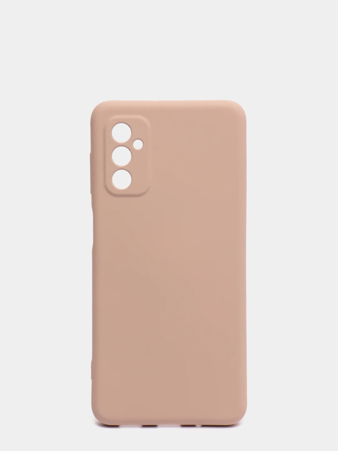 Молочный чехол Samsung M52 5G с защитой камеры и бархатом внутри