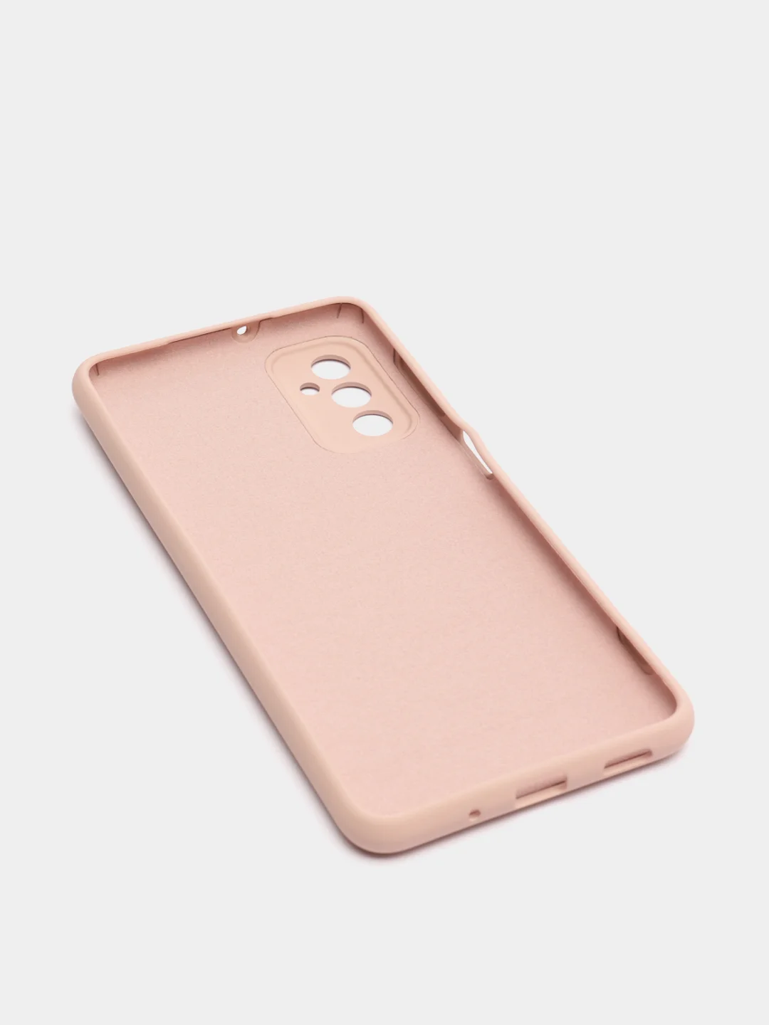 Молочный чехол Samsung M52 5G с защитой камеры и бархатом внутри