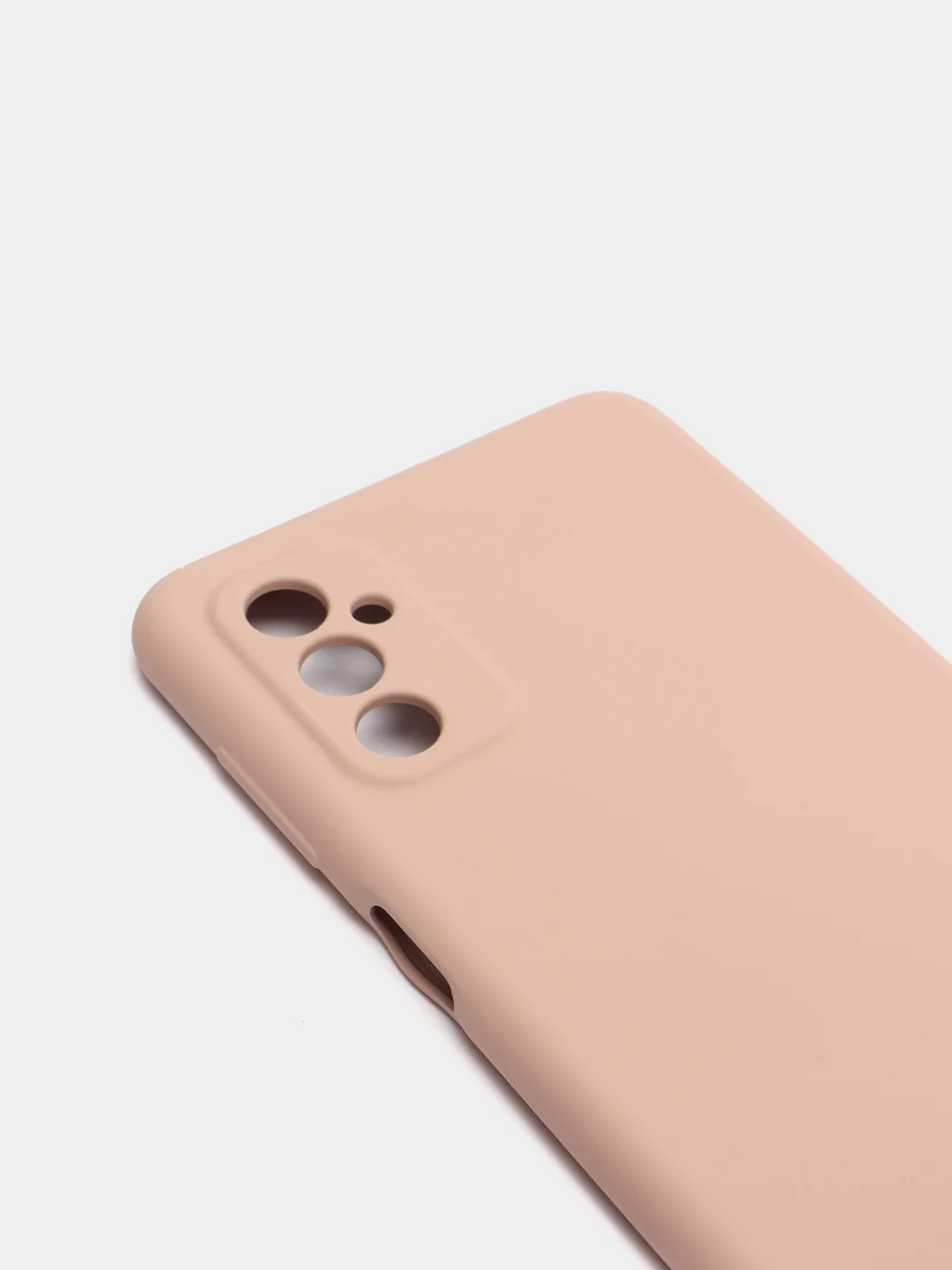 Молочный чехол Samsung M52 5G с защитой камеры и бархатом внутри