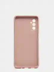 Молочный чехол Samsung M52 5G с защитой камеры и бархатом внутри