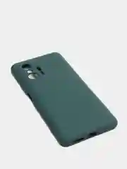 Тёмно-зелёный чехол для Xiaomi 11T 5G с защитой камеры и бархатом внутри