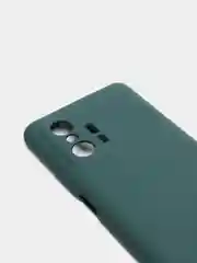 Тёмно-зелёный чехол для Xiaomi 11T 5G с защитой камеры и бархатом внутри