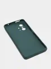Тёмно-зелёный чехол для Xiaomi 11T 5G с защитой камеры и бархатом внутри