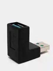 Черный переходник угловой USB 3.0 папа - мама