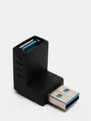 Черный переходник угловой USB 3.0 папа - мама