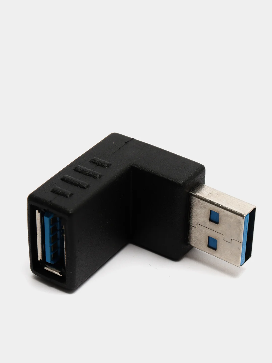 Черный переходник угловой USB 3.0 папа - мама