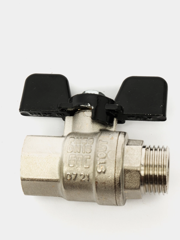 Кран шаровый Stout 1/2" (Ду-15) ВР/ВР, стандартнопроходной (бабочка)