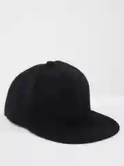 Черный бейсболка молодежная Snapback, прямой широкий козырек
