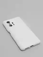 Белый чехол для Xiaomi 11T 5G с защитой камеры и бархатом внутри