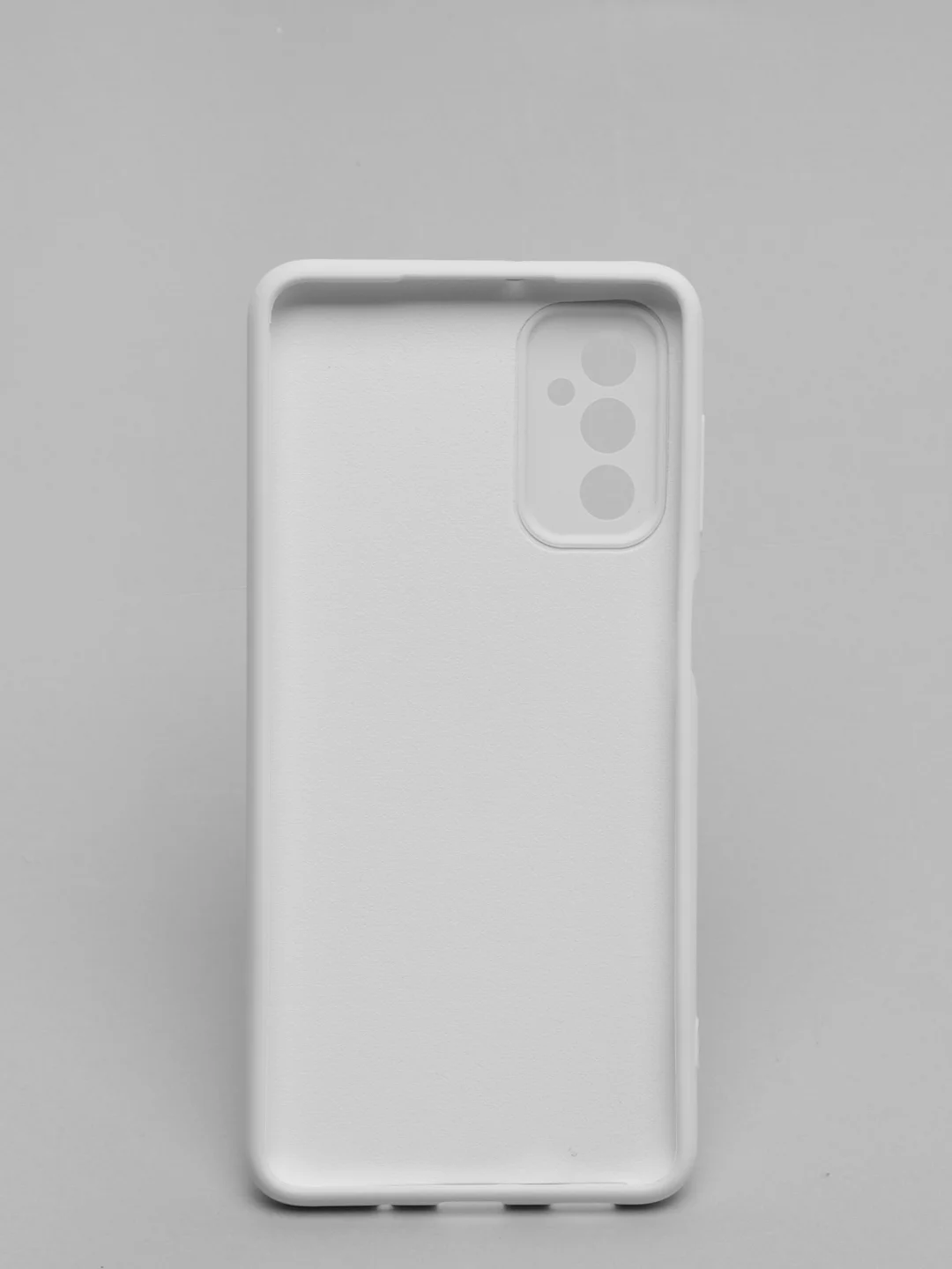 Белый чехол Samsung M52 5G с защитой камеры и бархатом внутри