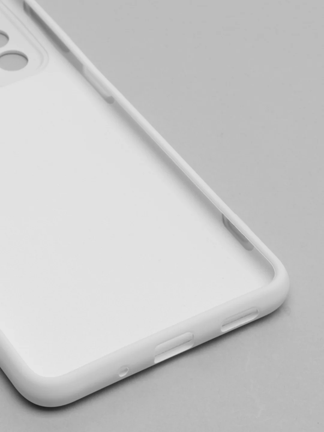 Белый чехол Samsung M52 5G с защитой камеры и бархатом внутри