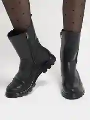 Сапоги женские, демисезонные, кожаные, Юничел
