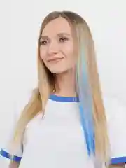 Двухцветные пряди для волос на заколке, канекалон
