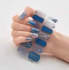 Кремовый лаковые наклейки полоски для ногтей