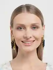Прозрачный серьги цепи / Серьги круглые