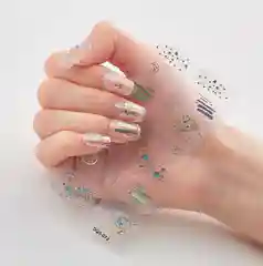 Серый лаковые наклейки полоски для ногтей