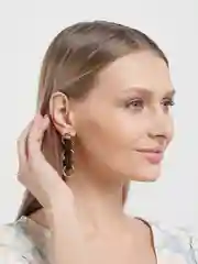 Серый серьги цепи / Серьги круглые