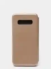 Золотой чехол книжка Samsung Galaxy S10+ / S10 Plus, Самсунг Галакси С10+ / С10 Плюс