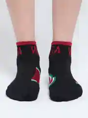 Черный носки женские укороченные с принтом