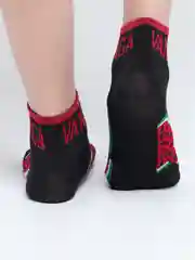 Черный носки женские укороченные с принтом