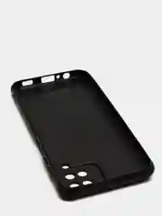 Угольный чехол Samsung Galaxy A12 / M12, Самсунг Галакси А12, М12 черный силиконовый, имитация кожи