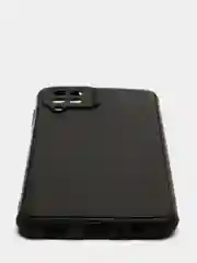 Угольный чехол Samsung Galaxy A12 / M12, Самсунг Галакси А12, М12 черный силиконовый, имитация кожи