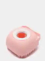 Розовый массажная щетка для мытья собак и кошек  с дозатором для шампуня