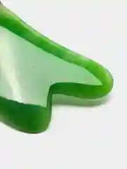 Зеленый скребок гуаша для лица