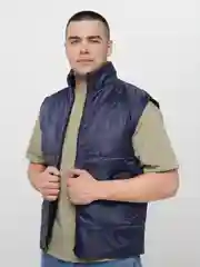 Темно-синий жилет мужской утеплённый