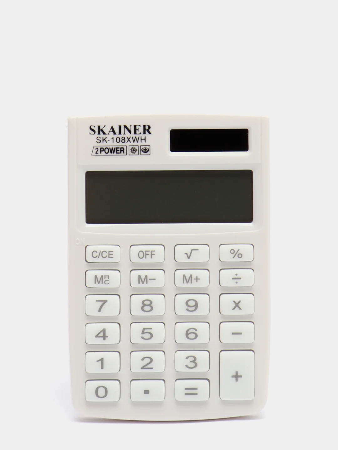 Белый калькулятор SKAINER SK-108X карманный