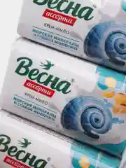 Мыло туалетное Весна "Морские минералы и Соевое молочко"