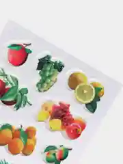 Голубой наклейки стикеры детские объемные Фрукты Ягоды Цветы
