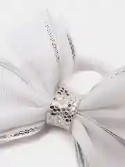 Белый бантик на резинке / Школьные банты /