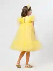 Желтый нарядное платье для девочки на Новый год