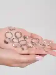 Женский богемный комплект из колец , кольца 14шт