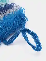 Морской мочалка вязаная для тела, банная для ванны и бани с ручками для мытья, двусторонняя