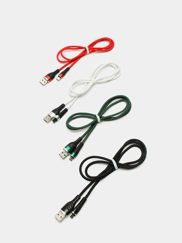Кабель для зарядки телефона USB Type-С / Micro-USB / Lightning, 1 м