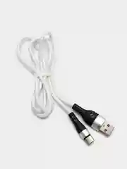 Серебряный кабель для зарядки телефона USB Type-С / Micro-USB / Lightning, 1 м