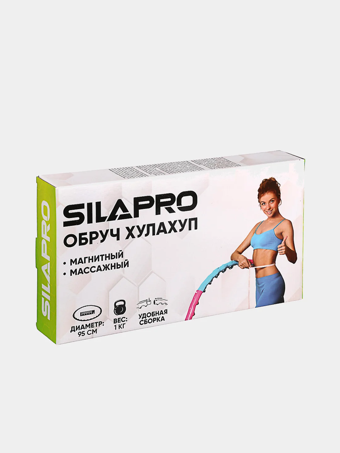 Обруч магнитный, массажный, с шариками, 95 см, 1 кг