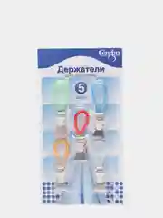 Белый держатель для полотенец, прищепки с петлей 5 штук