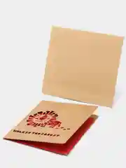 Багровый открытка крафт мини