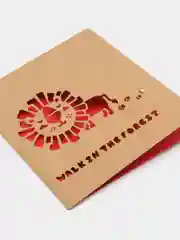 Багровый открытка крафт мини