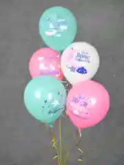 Розовый воздушные шары "С днем рождения! Супер девочка!", 30 см, 10 штук