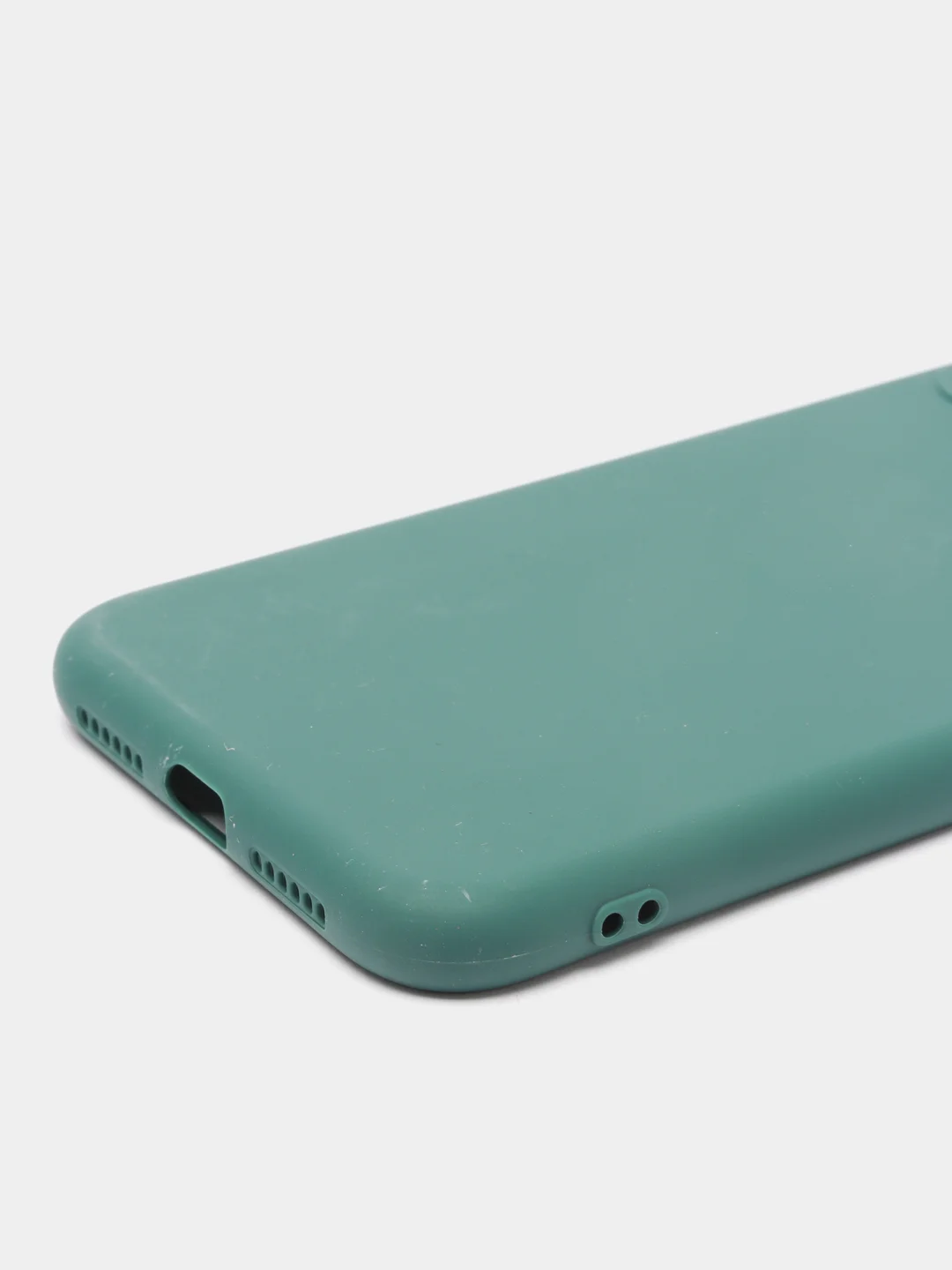 Зеленый чехол iPhone 11 14 13 12 Pro Mini Plus XR 7 8 SE 2020 силиконовый (Айфон ХР Про Мини Плюс)